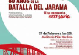 Cartel del Acto Homenaje al 80 Aniversario de la Batalla del Jarama